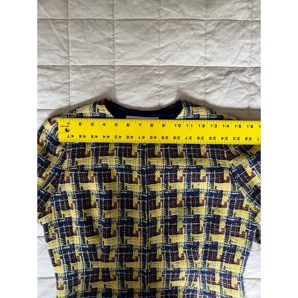 2004 Vintage Chanel Runway Yellow Multicolor Wool Jacket with Scarf and Brooch - Picture 16 of 16